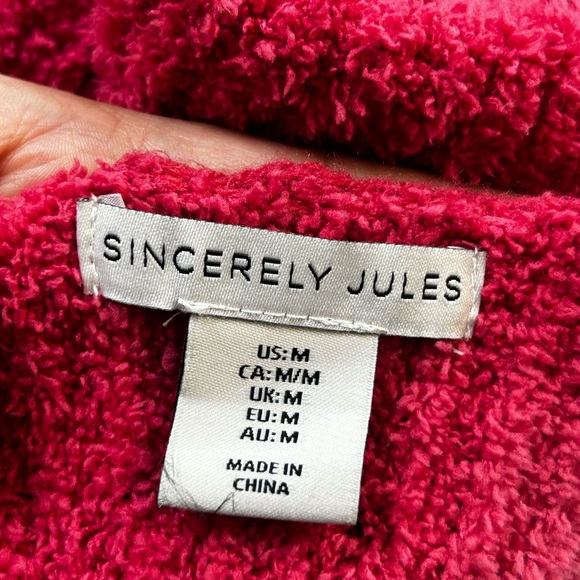 Sincerely Jules sweater  v neck fuzzy slouchy‎ grunge relaxed hobo drapey - Picture 6 of 11